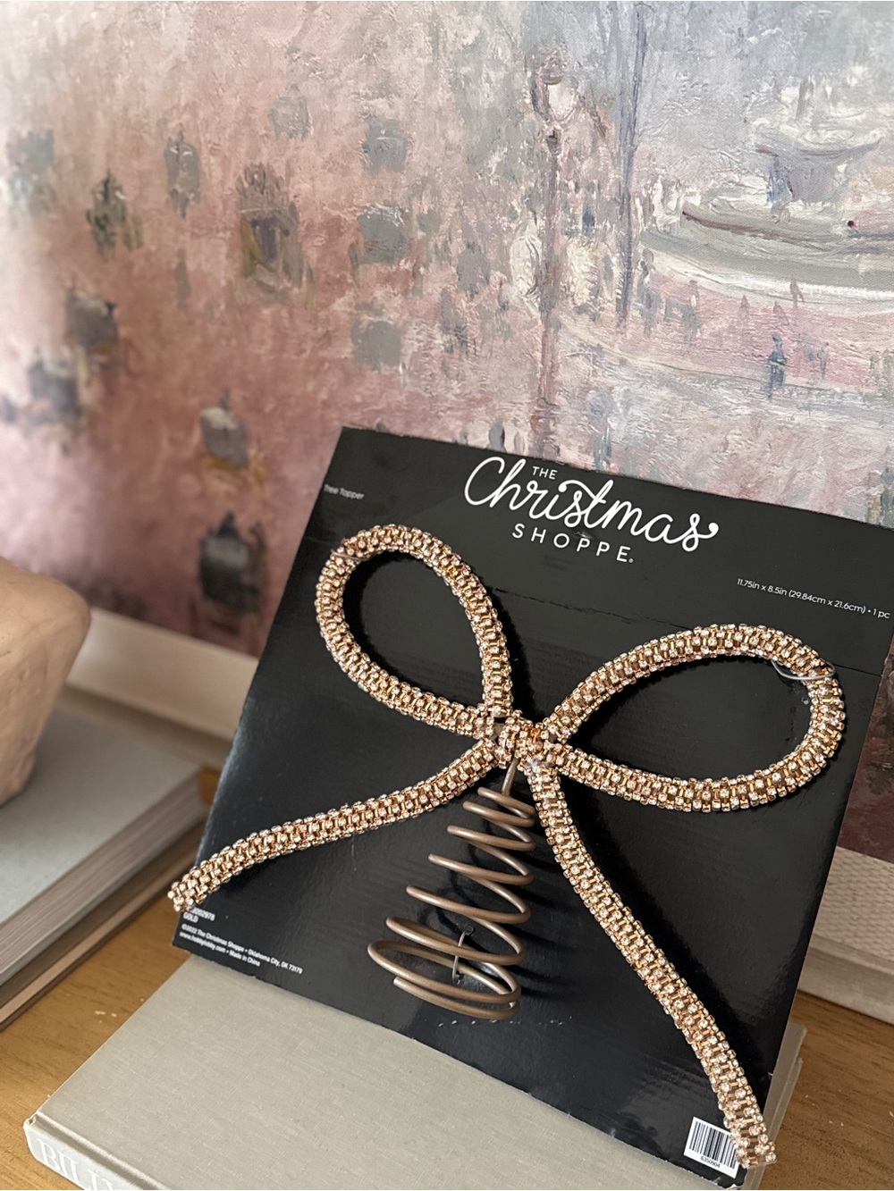NWT Elegant Soarkly Bow Tree Topper Gold - The Christmas Shoppe